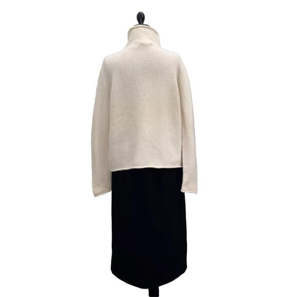 Rosanna Cream & Black Lambswool High Neck Sweater Size Large - Picture 2 of 11